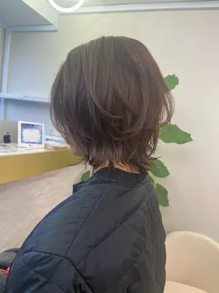 ミディアム ショート・ボブ 中村俊哉のヘアスタイル