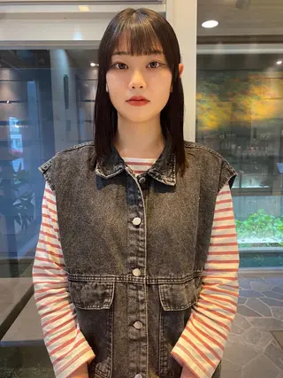 セミロング パーマ nambu-GARDEN所属・上田 昂雅のヘアスタイル