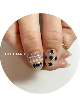 セミロング cielnail 祇園のネイルデザイン