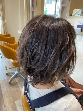 ミディアム カラー unpeu hair 二条所属・先着1名様限定 カット無料のヘアスタイル
