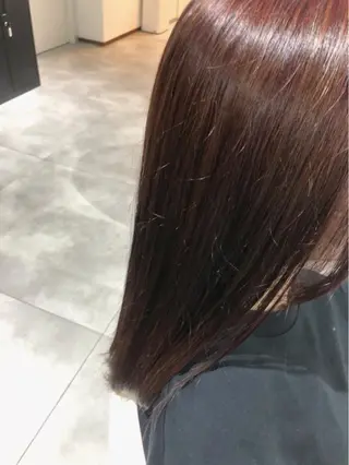 セミロング カラー シェアハピ ヤマモトのヘアスタイル