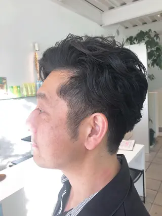 パーマ メンズ 本山　くせ毛のカット 尾島光季のヘアスタイル