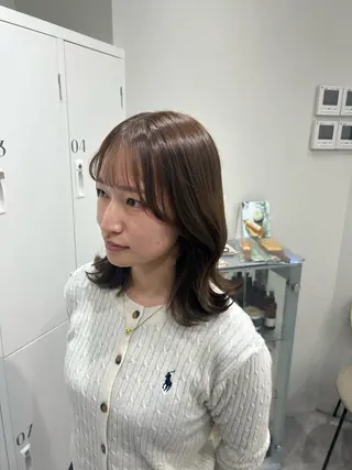 ミディアム カラー ヘアアレンジ ボブ /ニュアンス/ satomi🧸💖のヘアスタイル