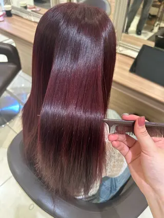 ロング ブリーチなしカラー/ 縮毛矯正🍓kaeのヘアスタイル