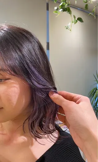 ミディアム カラー 髙木 友菜のヘアスタイル