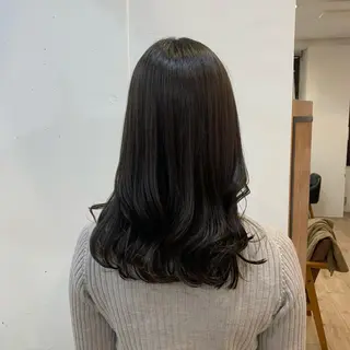 セミロング カラー まろやかカラー🤎 みなとまほのヘアスタイル