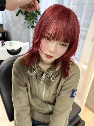 ミディアム 文屋 颯のヘアスタイル