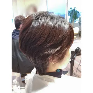 ショート カラー パーマ ケアブリーチ、 髪質改善 福士直矢のヘアスタイル