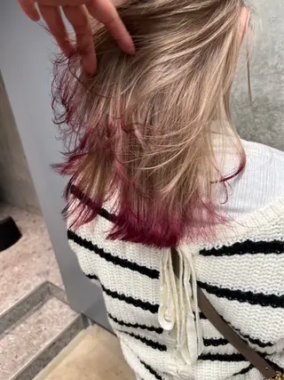 ミディアム ︎🤎W color MIYU‎🤎のヘアスタイル