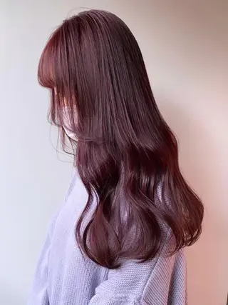 セミロング カラー ヘアアレンジ 💕上野美容師☁ ブリーチ💖サワのヘアスタイル