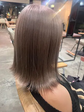 ミディアム カラー YUNA🍒 暖色カラーのヘアスタイル