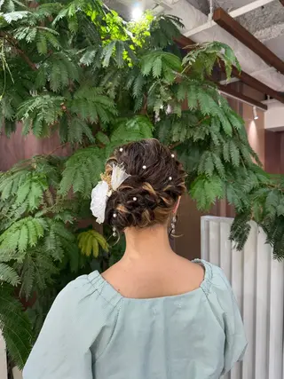 ヘアアレンジ R/🎀 ヘアセット・艶カラーのヘアスタイル