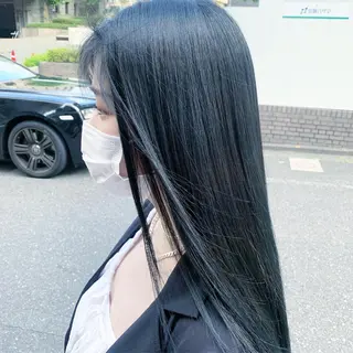 ロング カラー パーマ ヘアアレンジ 髪質改善/縮毛矯正 艶カラー/珠聡のヘアスタイル