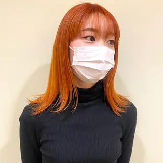 ミディアム カラー ANNA /艶髪/ハイトーンのヘアスタイル