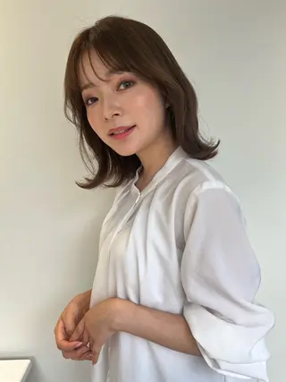 ミディアム カラー パーマ COVER HAIR  bliss   川口東口駅前店所属・小顔カット得意🌟 岩渕麻由のヘアスタイル