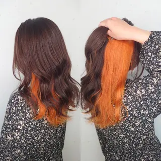 カラー ヘアアレンジ セミロング E Komo hair所属・Wow❕E Komo hair 永井一輝のヘアスタイル