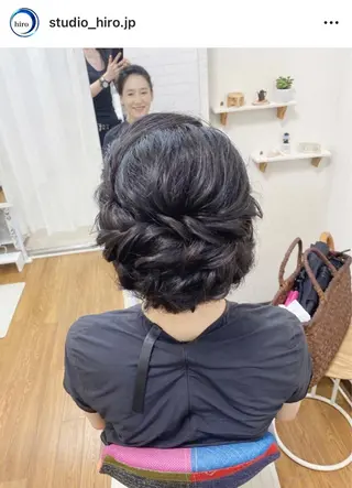 セミロング 京都.祇園セットサロン:スタジオ ヒロ【Studio hiro】所属・ヒロ(hiro) •スタジオヒロのヘアスタイル