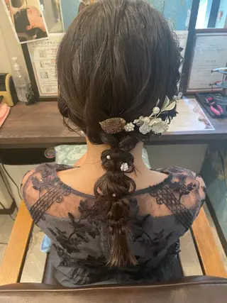 ロング ヘアアレンジ hair  make echo所属・hair make echo滿木あい花のヘアスタイル