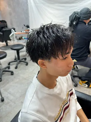 ショート パーマ メンズ ツイストスパイラル/ メンズ特化/中川誠也のヘアスタイル