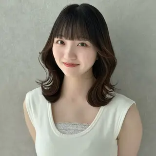 ミディアム カラー パーマ ヘアアレンジ FERiCIA.  表参道所属・🫧レイヤー特化 🫧吉野翔悟のヘアスタイル