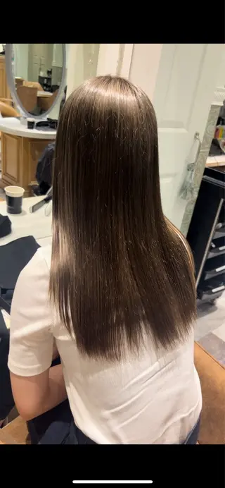 ロング 透明感カラー/カット 髪質改善/森栄範のヘアスタイル