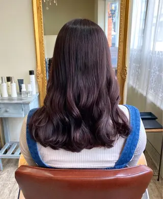 セミロング カラー 【艶ヘア】 どうまえのヘアスタイル