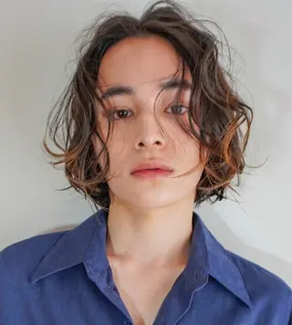 ショート メンズ anri🤍🎀 メンズパーマのヘアスタイル