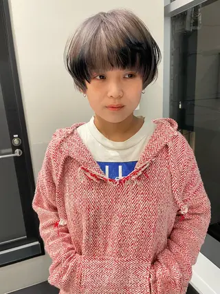 ショート カラー SALOWIN所属・ブリーチ✍️ ボブ✨レイヤーのヘアスタイル