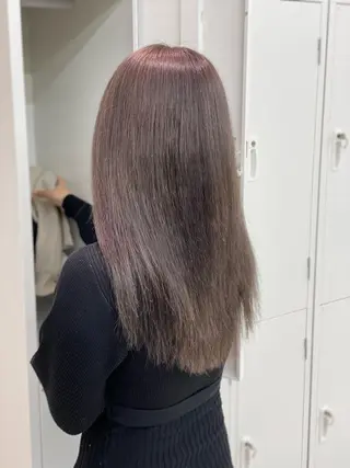 セミロング カラー ショーヤ/ブリーチ /バレイヤージュのヘアスタイル