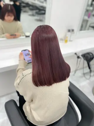 ロング カラー ハイトーン🤍ブロン ド🤍MISAKIのヘアスタイル