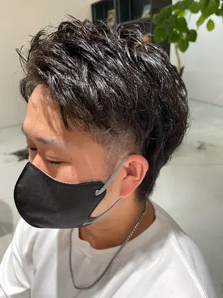 ショート パーマ ヘアアレンジ メンズ Haruna ‪✂︎‬のヘアスタイル