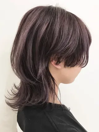 ミディアム カラー 透明感カラー/大阪 Rieのヘアスタイル