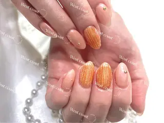 ネイル リボン、ガーリー パーツ放題専門店のネイルデザイン