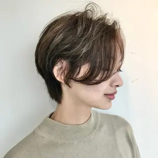 ショート カラー 岡崎勇人/レイヤー/ 韓国/ケラチンTRのヘアスタイル