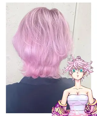 ショート カラー GARU-ガル-所属・TSUNO🦖 派手髪/オタク美容師のヘアスタイル