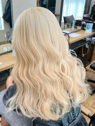 ロング カラー belle   表参道　terrace所属・抜きっぱなしブロンド /ハイトーン/カナタのヘアスタイル