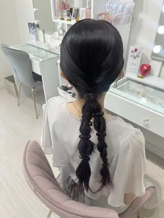 ロング ヘアアレンジ ヘアセットサロン /上坪愛美のヘアスタイル