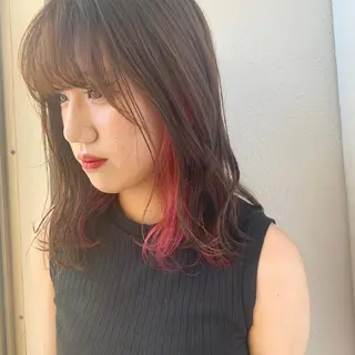 セミロング カラー ヘアアレンジ 竹内啓太 ボブのヘアスタイル