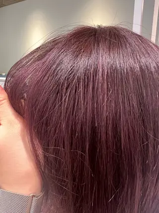 ミディアム カラー シミズ リホのヘアスタイル