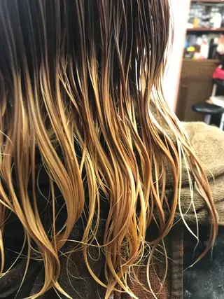 セミロング カラー 桧山 真のヘアスタイル