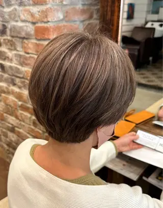 ショート sand&rose所属・逗子、パーマスタイル ナオイカイラのヘアスタイル