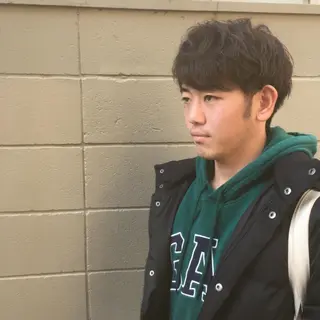 ミディアム カラー パーマ メンズ しのはら まどかのヘアスタイル