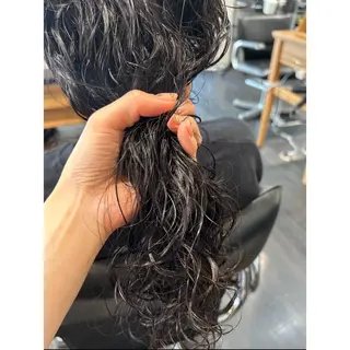 ロング パーマ Mplus  二子玉川所属・◎かしま◎暖色ｶﾗｰ /ﾒﾝｽﾞﾊﾟｰﾏのヘアスタイル