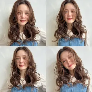 ミディアム パーマ レイヤーカット/ くびれヘア佐藤大空のヘアスタイル