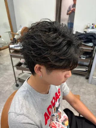 ショート パーマ メンズ 中島 耀一朗のヘアスタイル