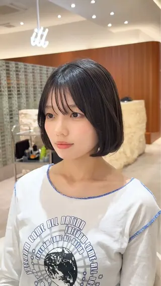 ミディアム カラー パーマ 渋谷ボブ/ショート 特化田中航平のヘアスタイル