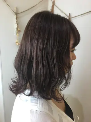 ミディアム カラー 髪質改善 頭身浴/ 中田のヘアスタイル