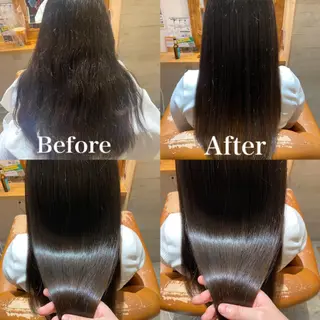 ロング カラー 髪質改善×矯正🫧 韓国ヘアasamiのヘアスタイル