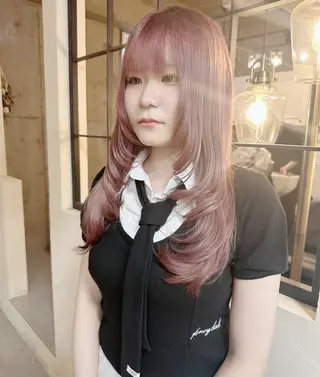 ロング 福田 瑠偉のヘアスタイル