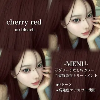 ロング カラー 💗愛され暖色💗 ピンク/レッド💗のヘアスタイル